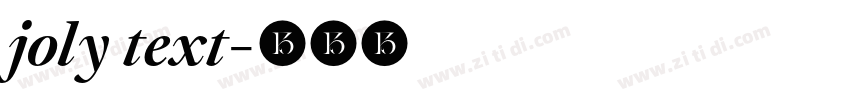 joly text字体转换
